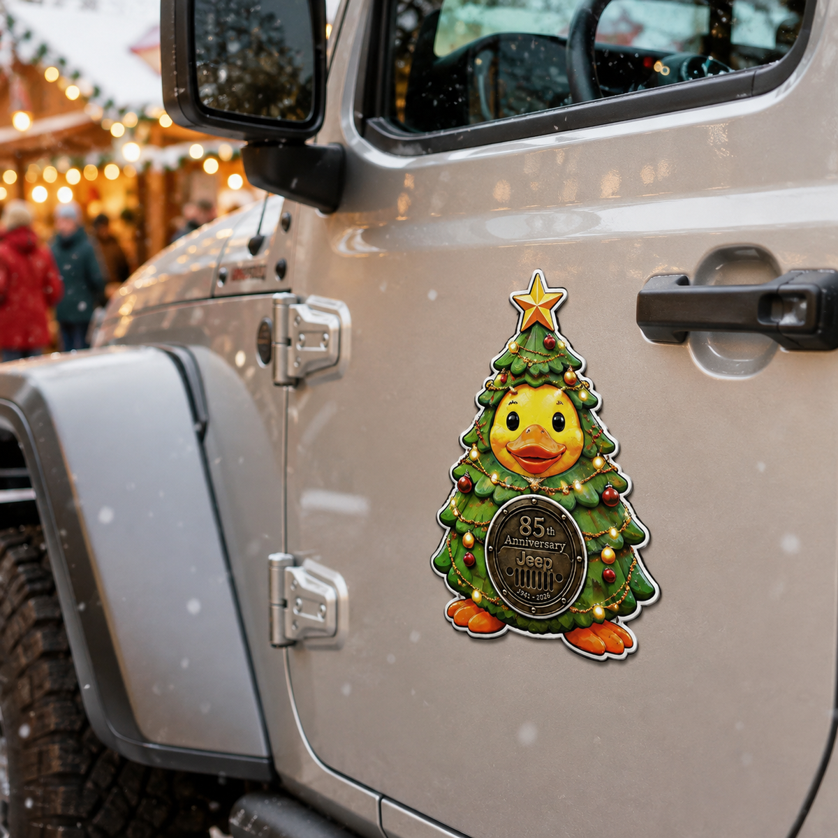Jeep 85th anniversary Christmas duck vinyl magnet V4 TN2608271538