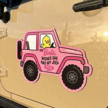 Barbie Wishes She Had My Jeep v1 Car Magnet TN2608271546