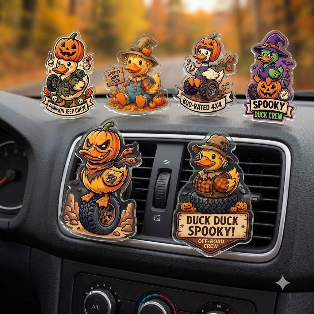 Pumpkin Duck Acrylic Car Air Vent Clip-DN2808261118