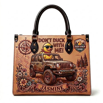 Don't Duck With Me Personalized Leather Bag + Free Wallet TN2407261348