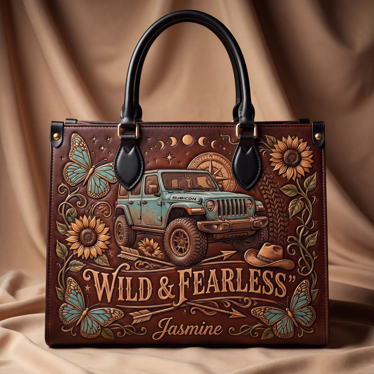 Wild & Fearless Personalized Leather Bag + Free Wallet TN2407261403