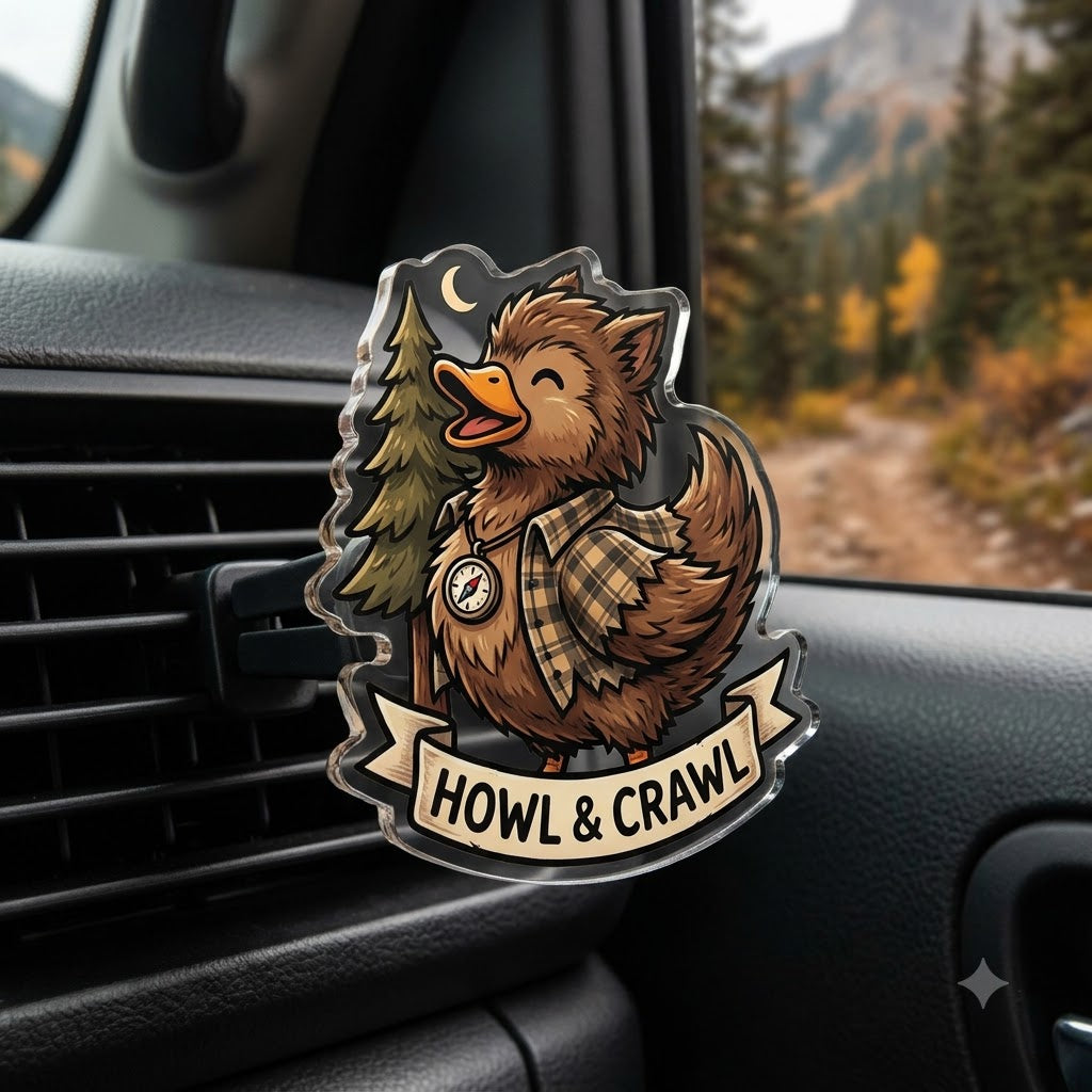 Werewolf Duck Acrylic Car Air Vent Clip-DN2808261121