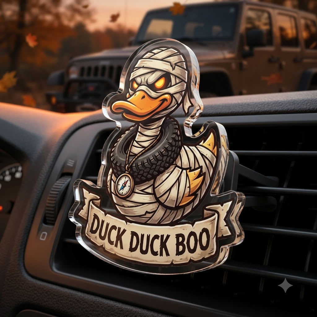 Mummy Duck Acrylic Car Air Vent Clip-DN2808261120
