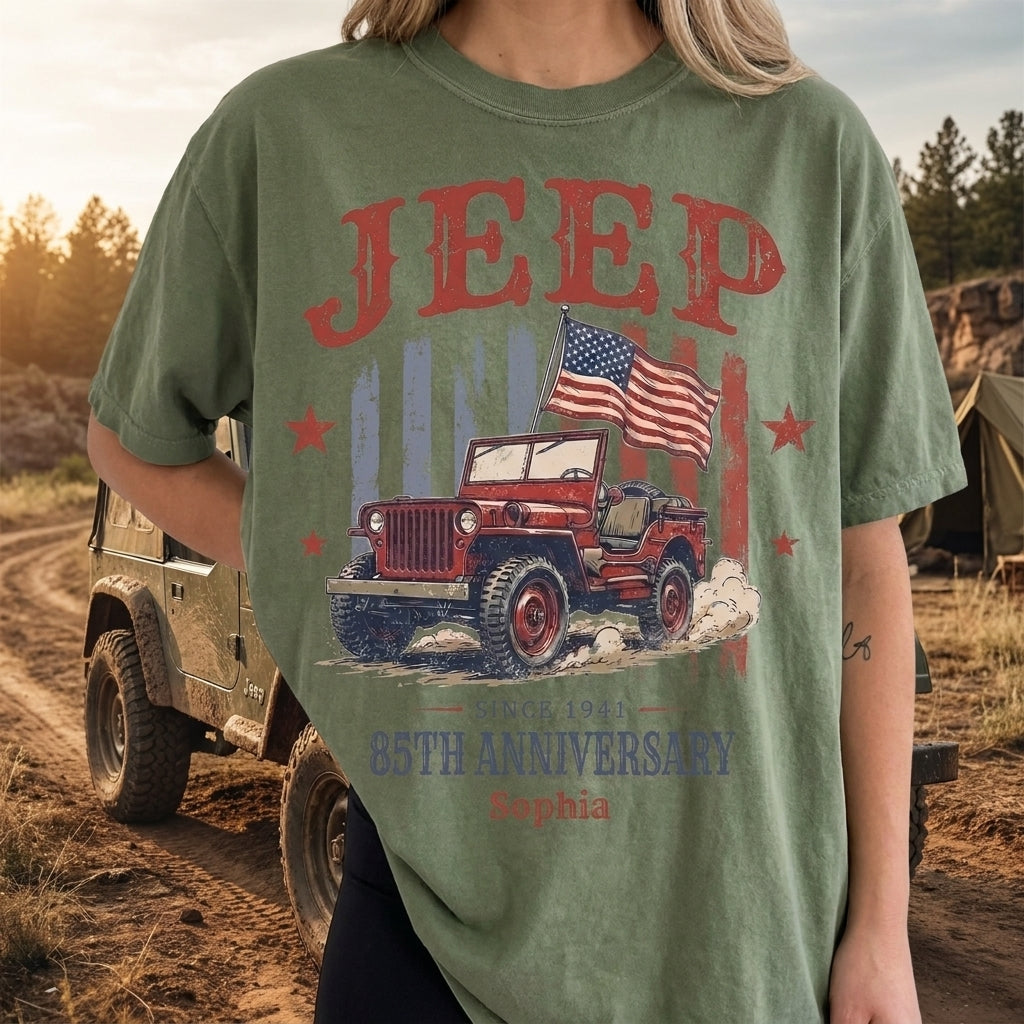 Jeep 85th Anniversary V5 Personalized T-Shirt TN2307261713