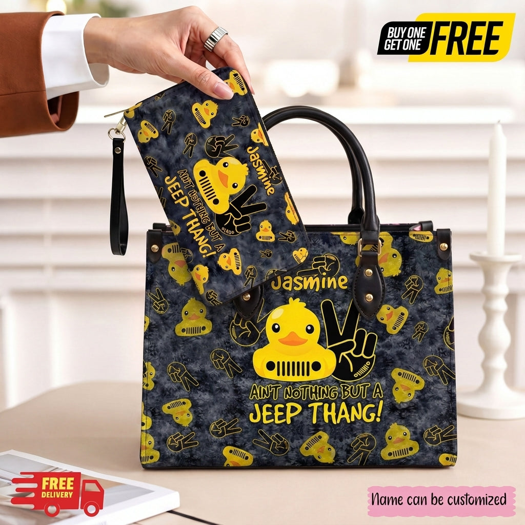 [Free delivery] Jeep Thang Personalized Leather Bag + Free Matching Wallet TN2407261658