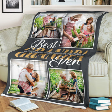 litzzy Custom Photo Blanket, Best Dad Ever Blanket, Grandpa Blanket Daddy Blanket, Father's Day Blanket for Dad, Best Gift Ideas For Fathers, Gift for Him Fleece Blanket   