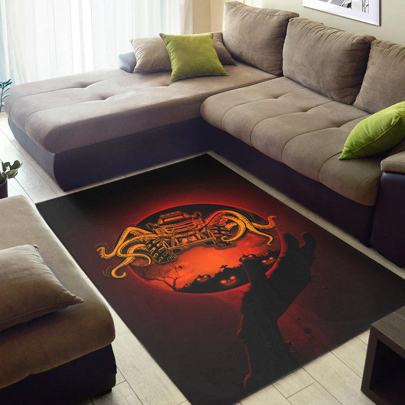 Jeep Moon Area Rug Horror Zombie Hand No2 LT9