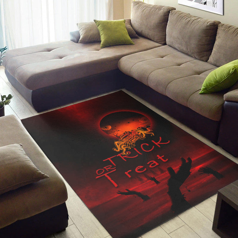 Jeep Moon Area Rug Horror Zombie Hand LT9