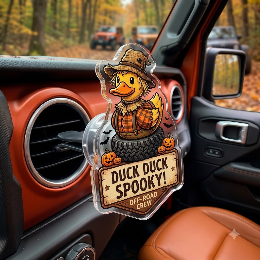 Pumpkin Duck Acrylic Car Air Vent Clip-DN2808261118