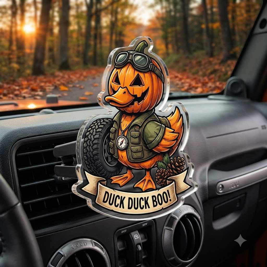 Pumpkin Duck Acrylic Car Air Vent Clip-DN2808261118