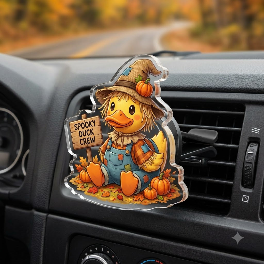 Pumpkin Duck Acrylic Car Air Vent Clip-DN2808261118