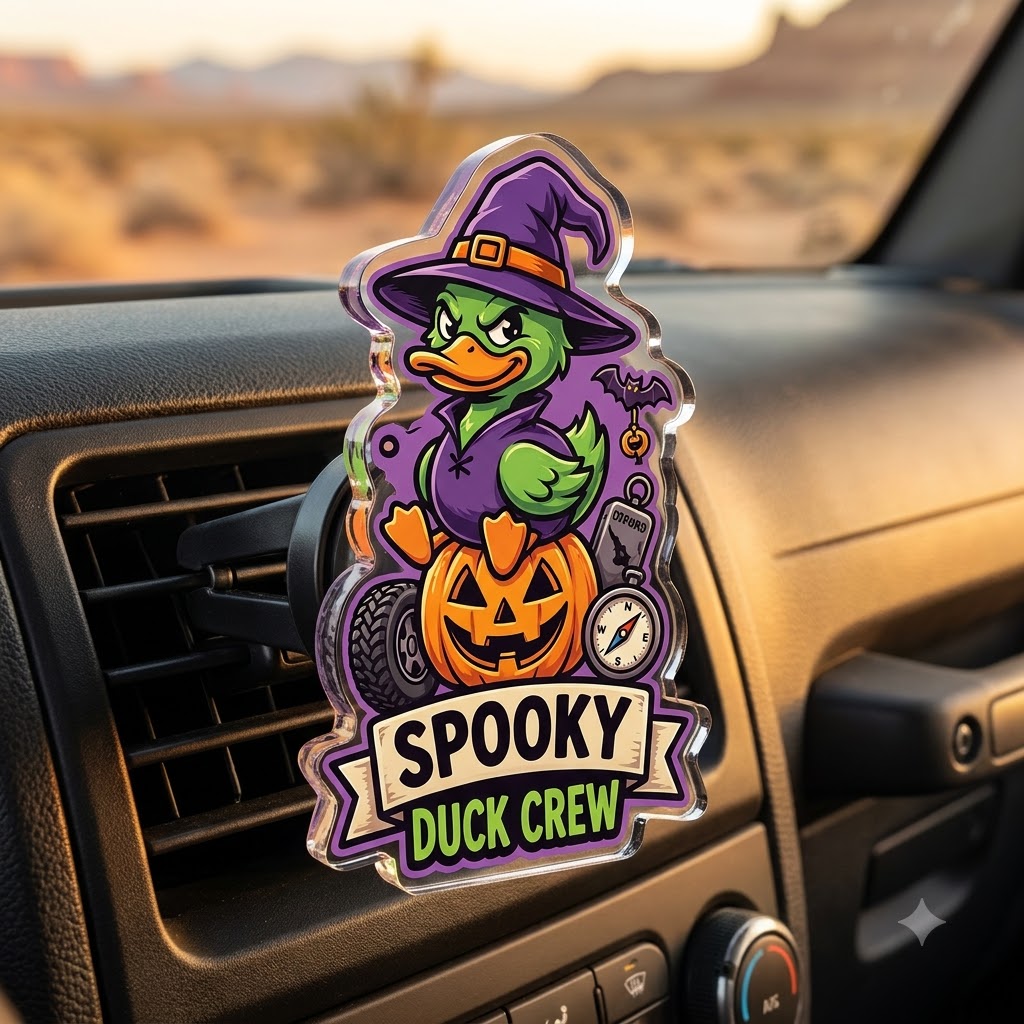 Pumpkin Duck Acrylic Car Air Vent Clip-DN2808261118