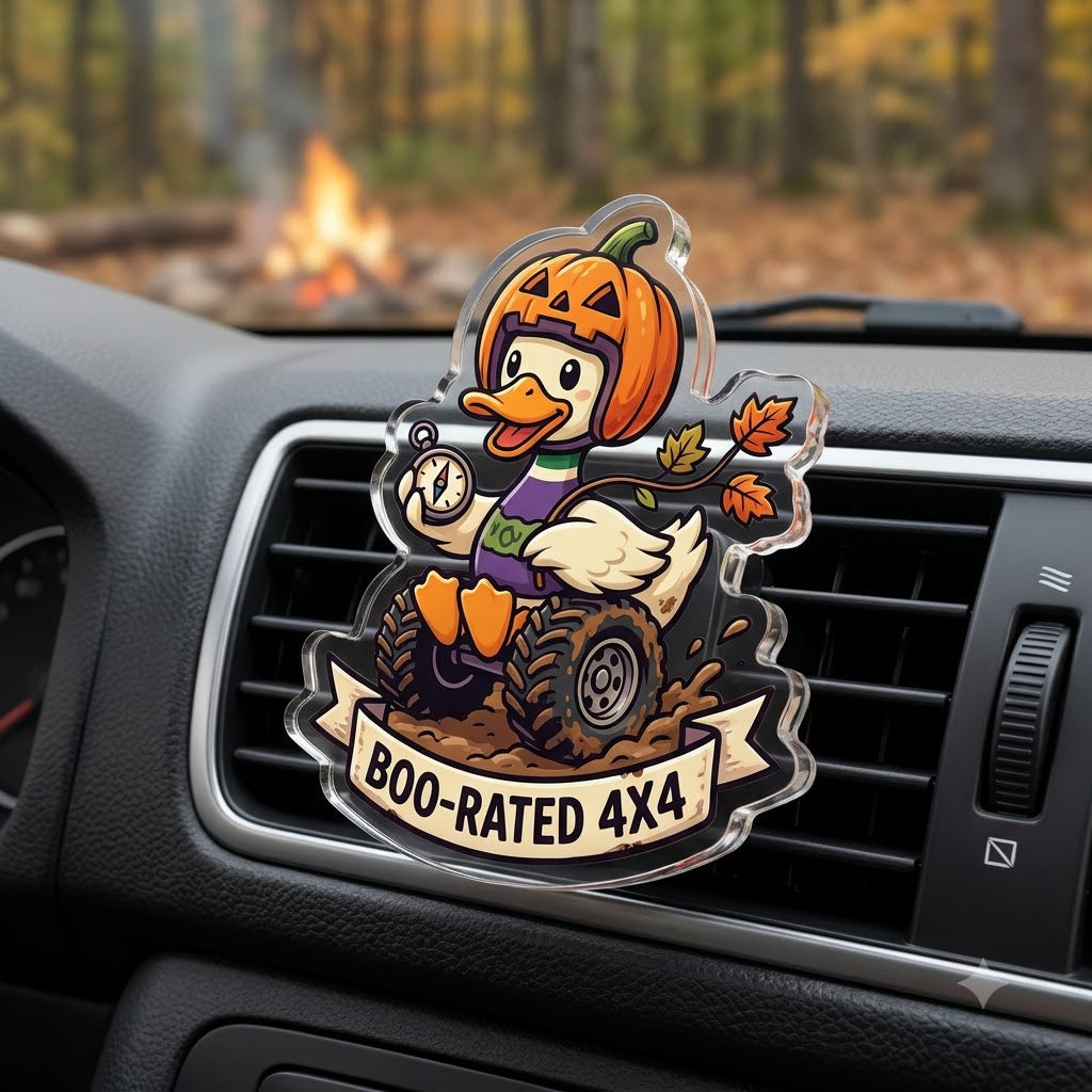 Pumpkin Duck Acrylic Car Air Vent Clip-DN2808261118