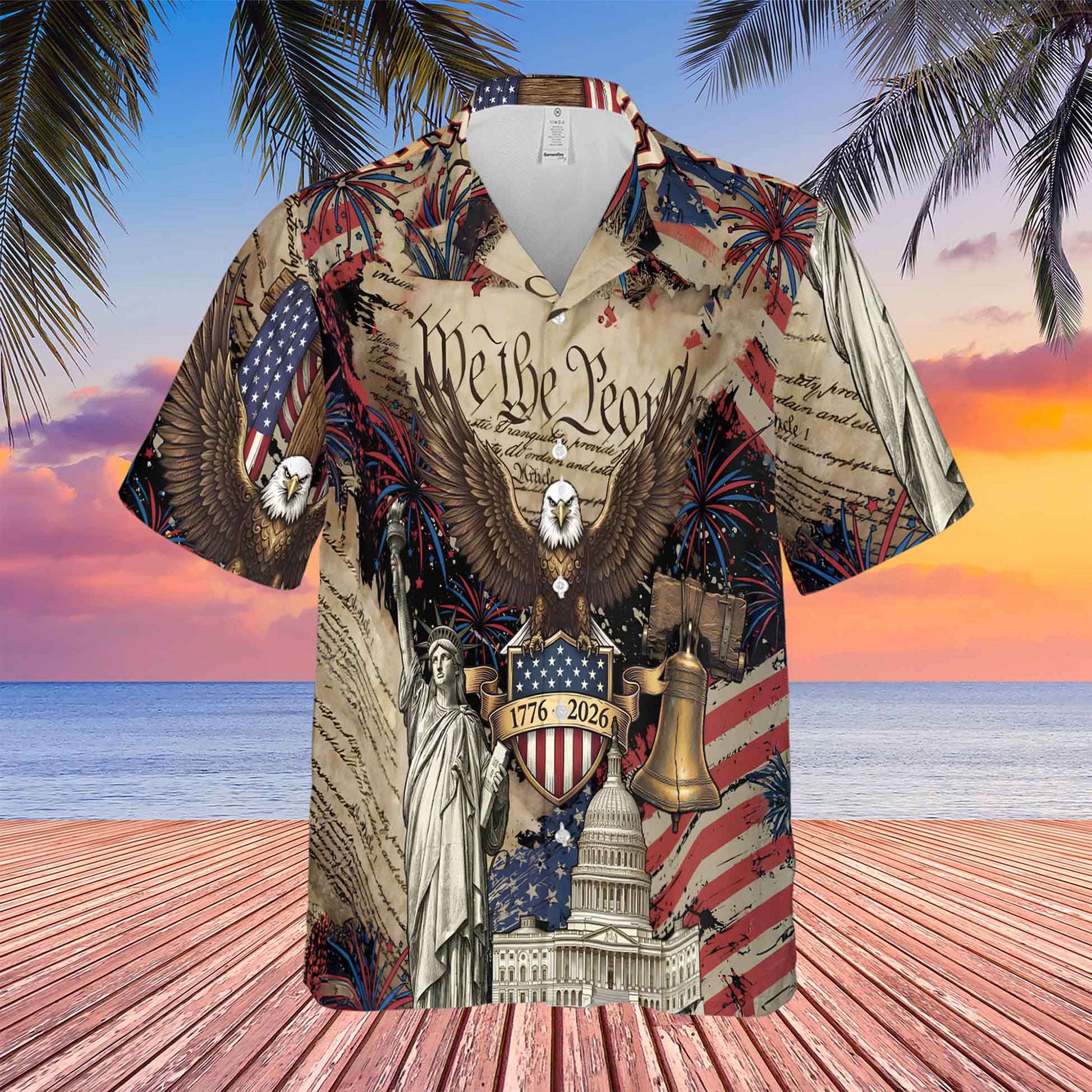 250 Years Faith And Freedom Hawaiian Shirt | US 1776–2026 Hawaiian Shirt |  America AOP Hawaiian Shirt 684225 - image 2