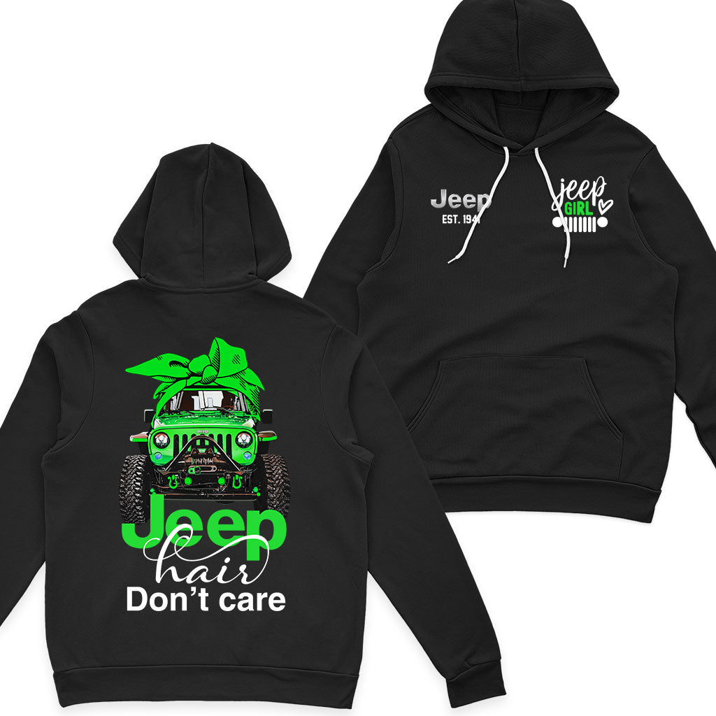 Jeep Hair Don't Care Est 1941 Fleece Zip Hoodie Supler Store