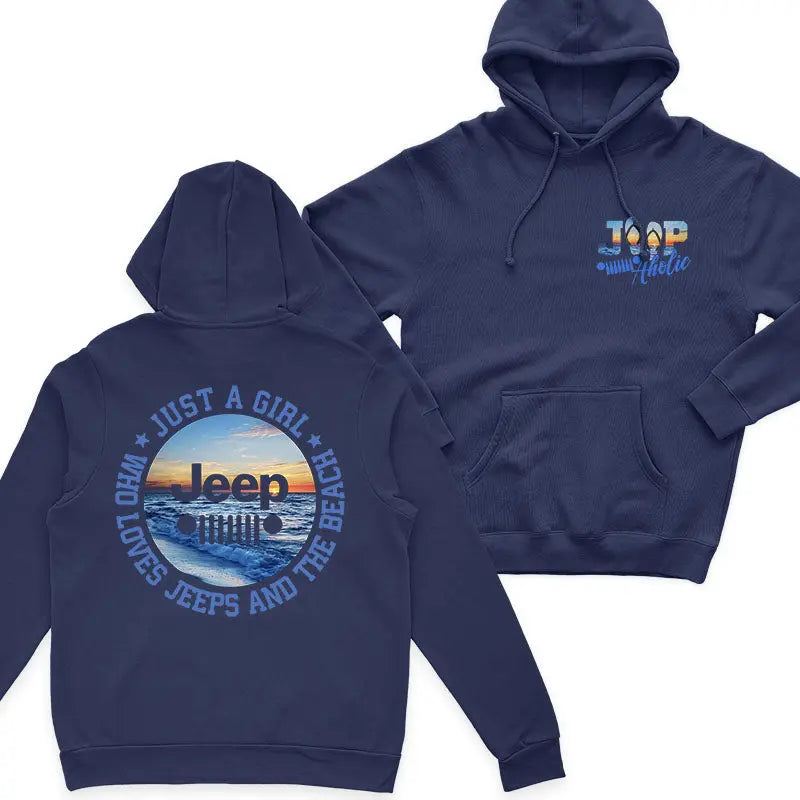 Just a Girl Who Loves Jeeps and The Beach T-Shirt Supler Store