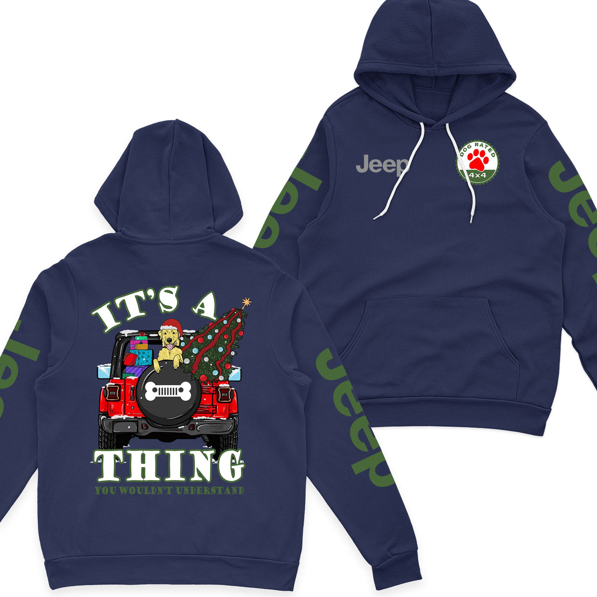 It's A Jeep Thing Dog Lover Christmas Zip Hoodie Supler Store