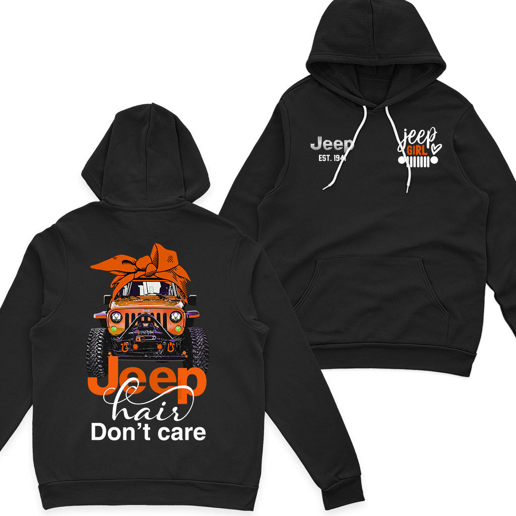 Jeep Hair Don't Care Est 1941 Fleece Zip Hoodie Supler Store