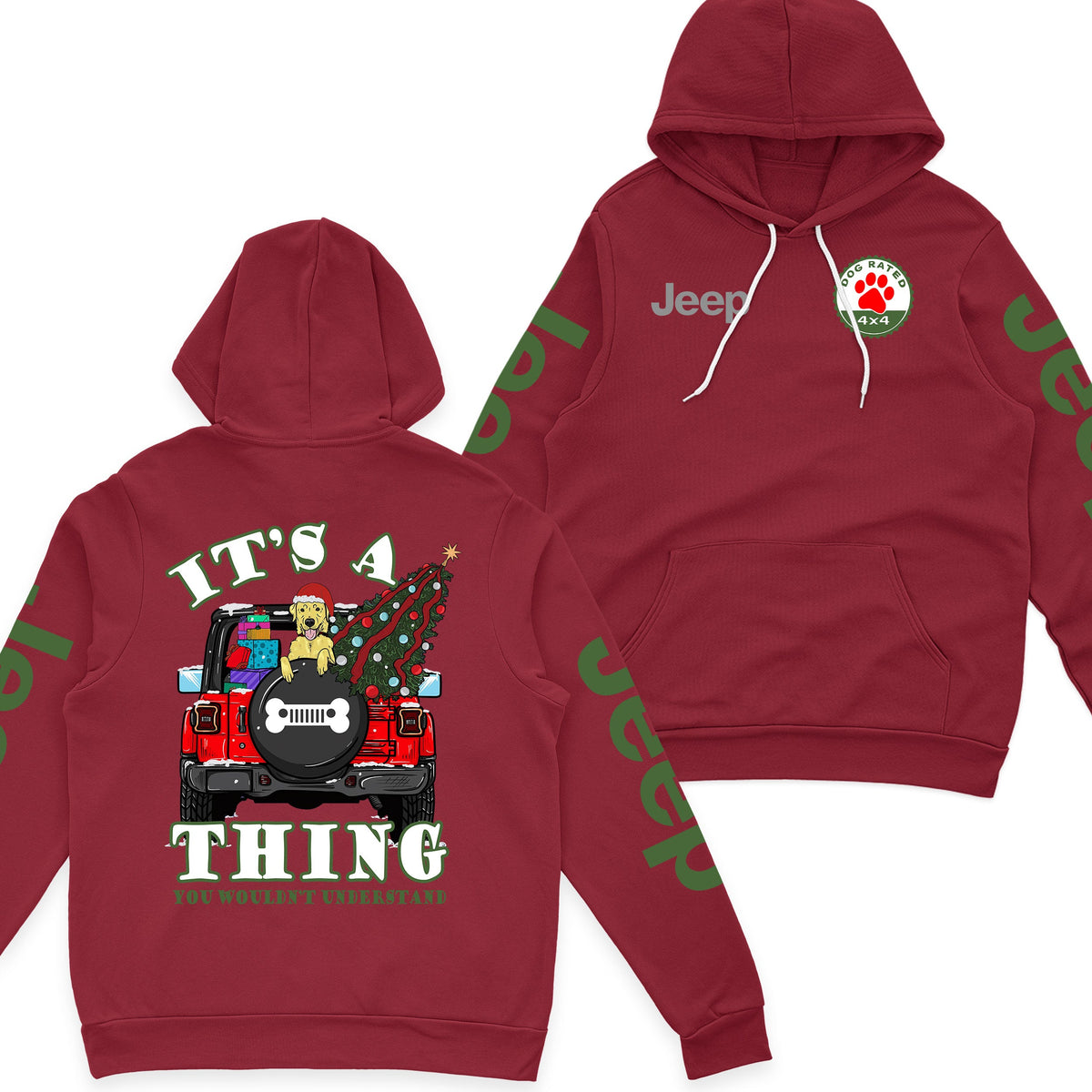 It's A Jeep Thing Dog Lover Christmas Zip Hoodie Supler Store