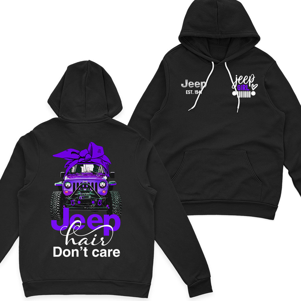 Jeep Hair Don't Care Est 1941 Fleece Zip Hoodie Supler Store