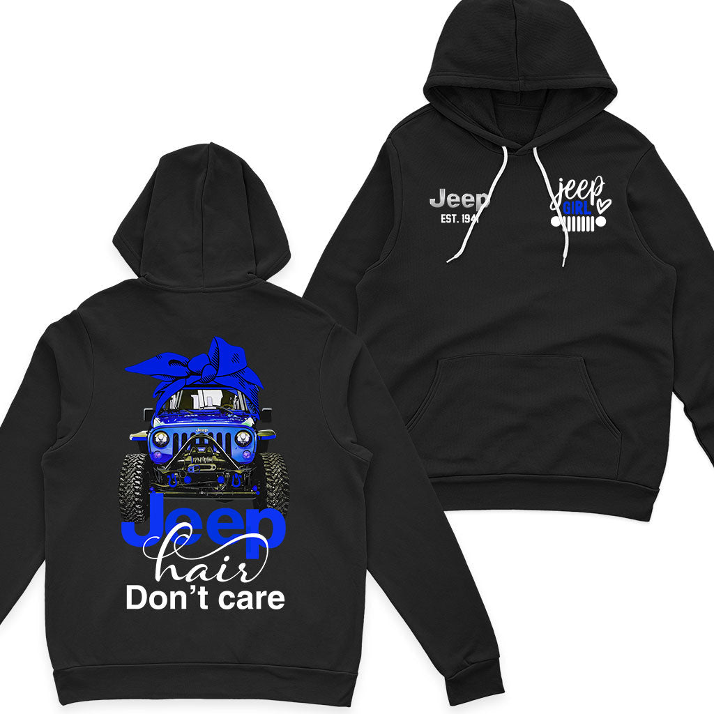 Jeep Hair Don't Care Est 1941 Fleece Zip Hoodie Supler Store