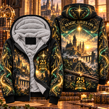 HaPo Wizarding Movie Saga 25 Years Of Magic Anniversary Gift - Fleece Zip Hoodie DN1710260219