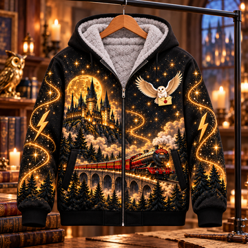 HaPo 25 Years of Magic – Personalized AOP Fleece Zip Hoodie – Anniversary Gift for Wizard Fans-DN0910262056