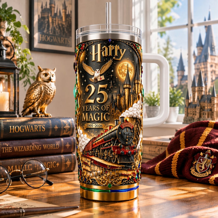HaPo Wizard 25 Years Of Magic Gifts For Fan Movies - Personalized Tumbler DN2509261948