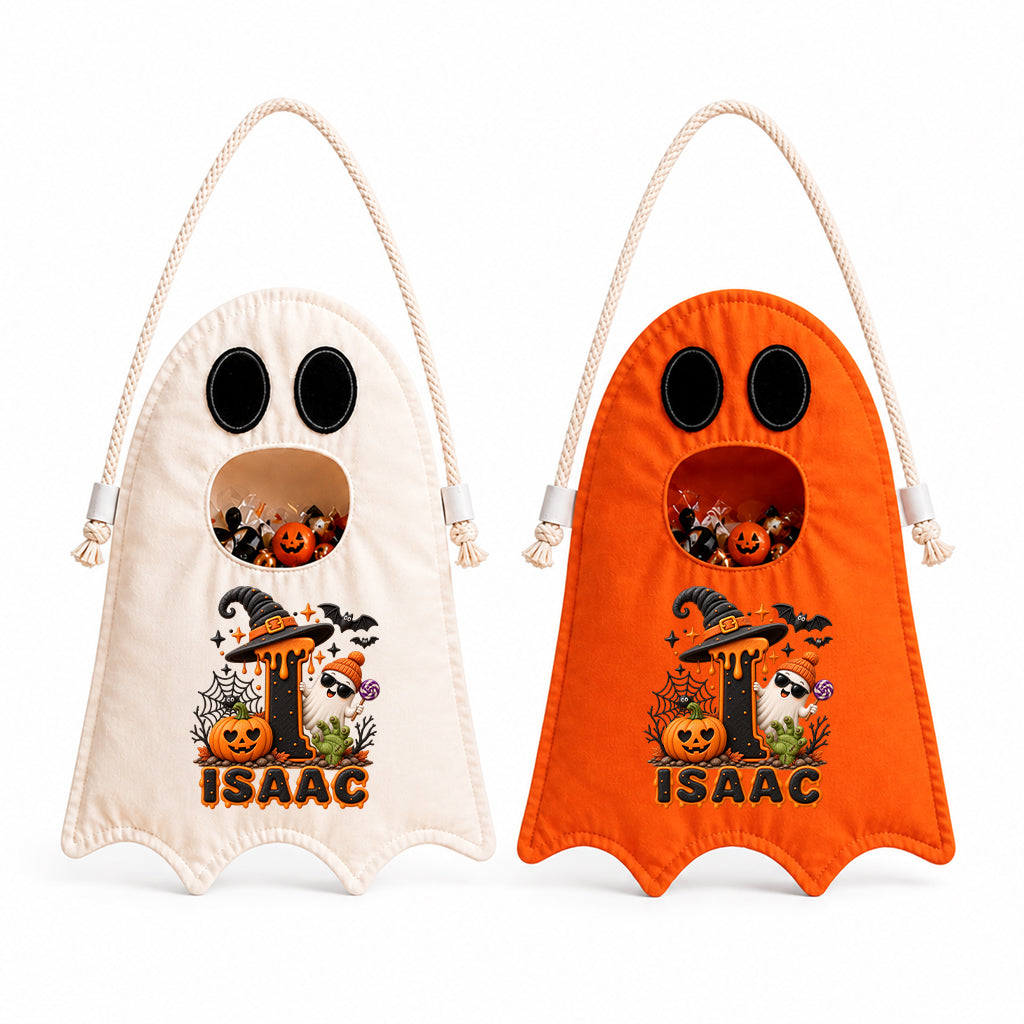 Custom Name Ghost Halloween Candy Bag-DN2908261019