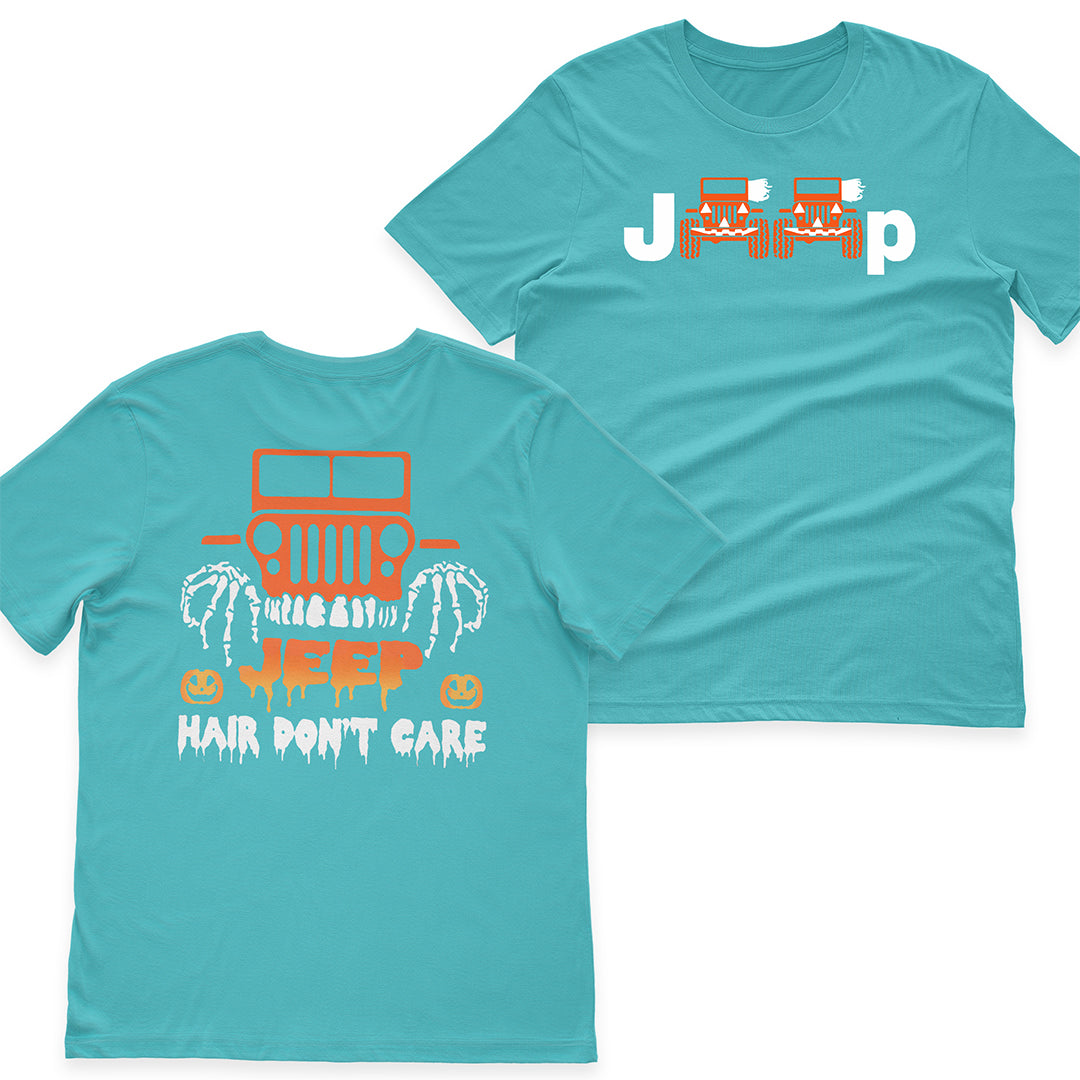 Jeep Hair Don't Care Skull Scary Funny Halloween T-Shirt Hoodie Supler Store