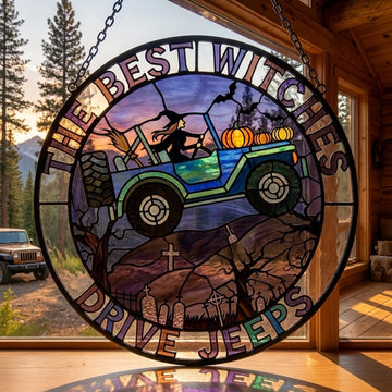 The Best Witches Drive Jeeps Suncatcher Window Glass Hanging-DN2808261000