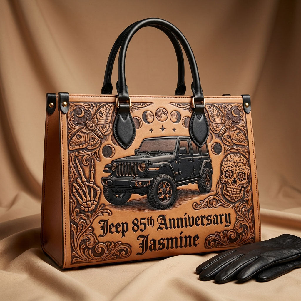 Jeep 85th Anniversary V5 Personalized Leather Bag + Free Wallet TN2407261347