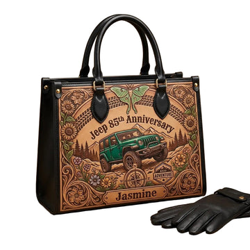 Jeep 85th Anniversary V3 Personalized Leather Bag + Free Wallet TN2407261356