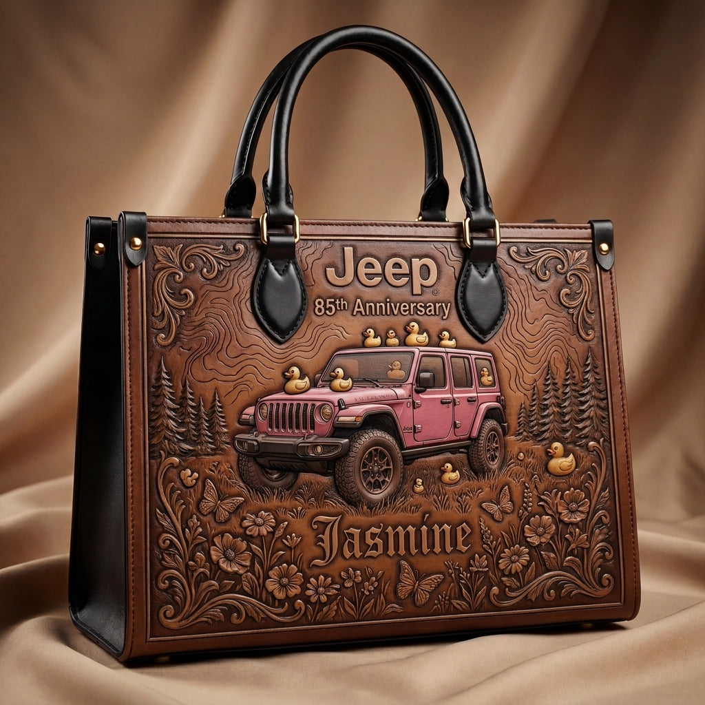 Jeep 85th Anniversary V2 Personalized Leather Bag + Free Wallet TN2407261402