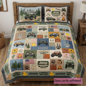 Jeep Collection Personalized Quilted Bedding Set TN0608261535