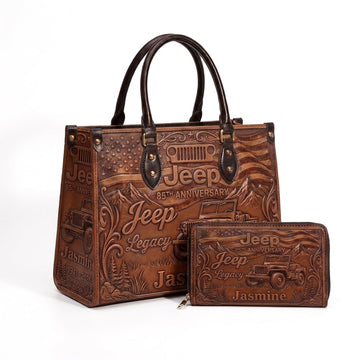 Jeep Legacy Personalized Leather Bag + Free Wallet TN2407261359