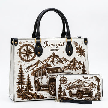 Jeep Girl Adventure Leather Bag + Free Wallet-DN2310261132