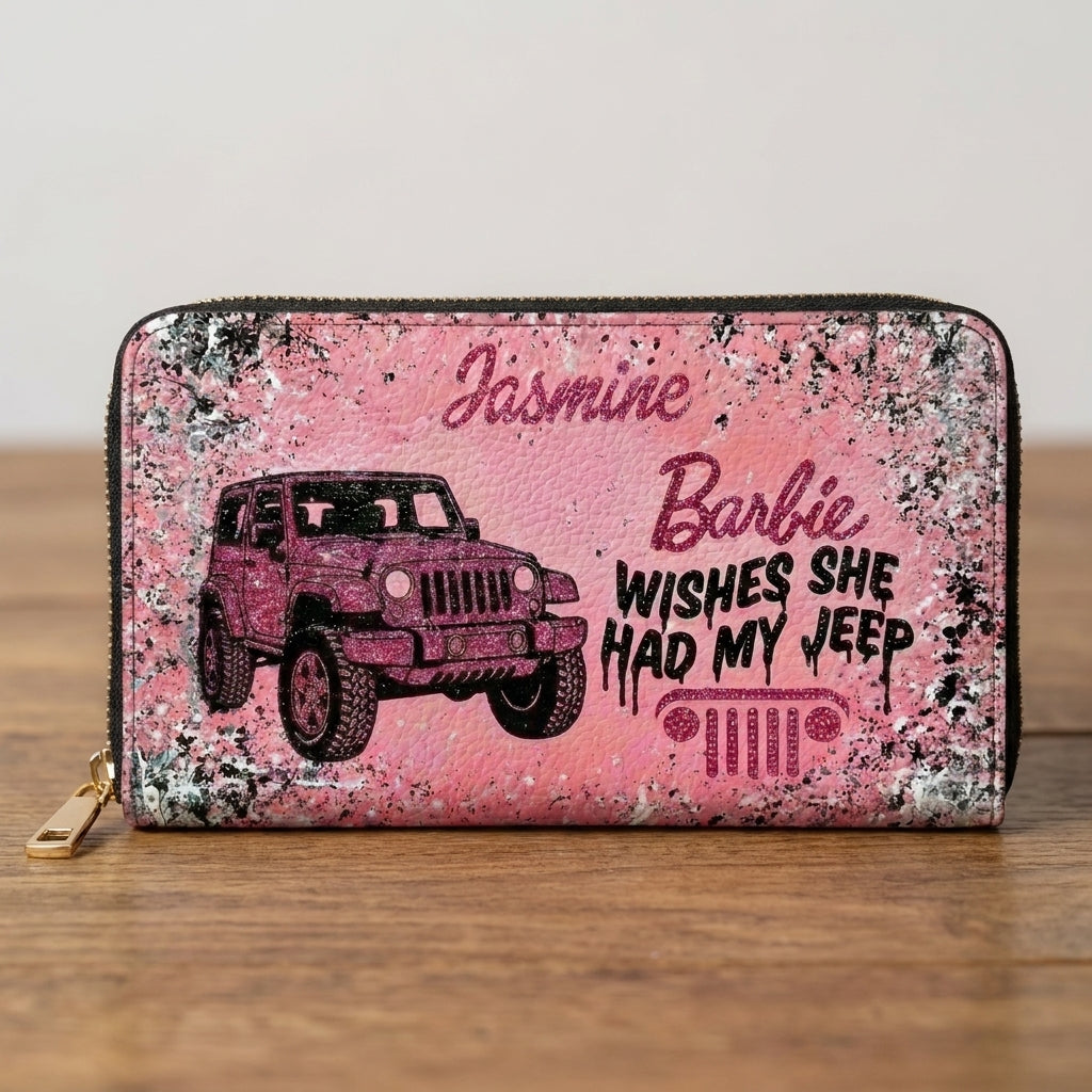 Barbie Wish She Had My Jeep Personalized Leather Bag + Free Wallet TN2407261350