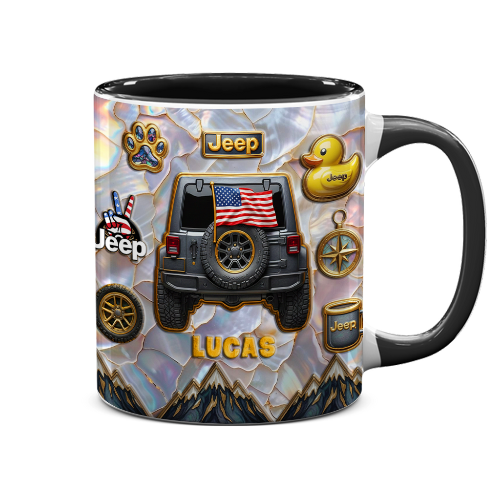 Personalized Jeep Offroad Aholic Coffee Accent Mug DN1408261653