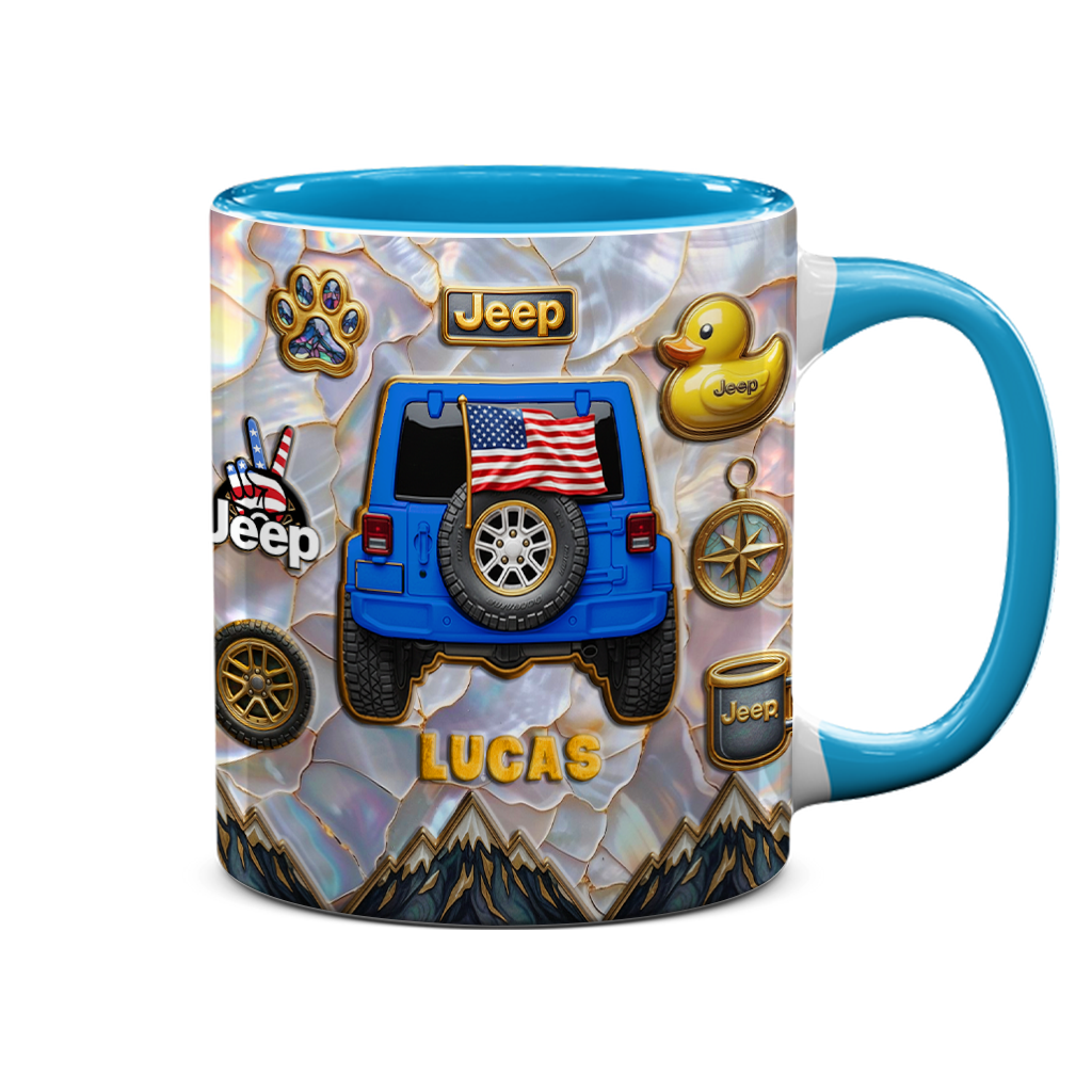 Personalized Jeep Offroad Aholic Coffee Accent Mug DN1408261653