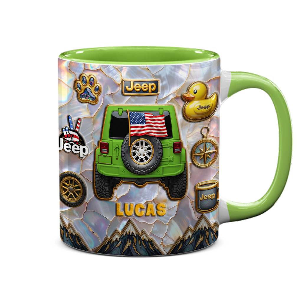 Personalized Jeep Offroad Aholic Coffee Accent Mug DN1408261653