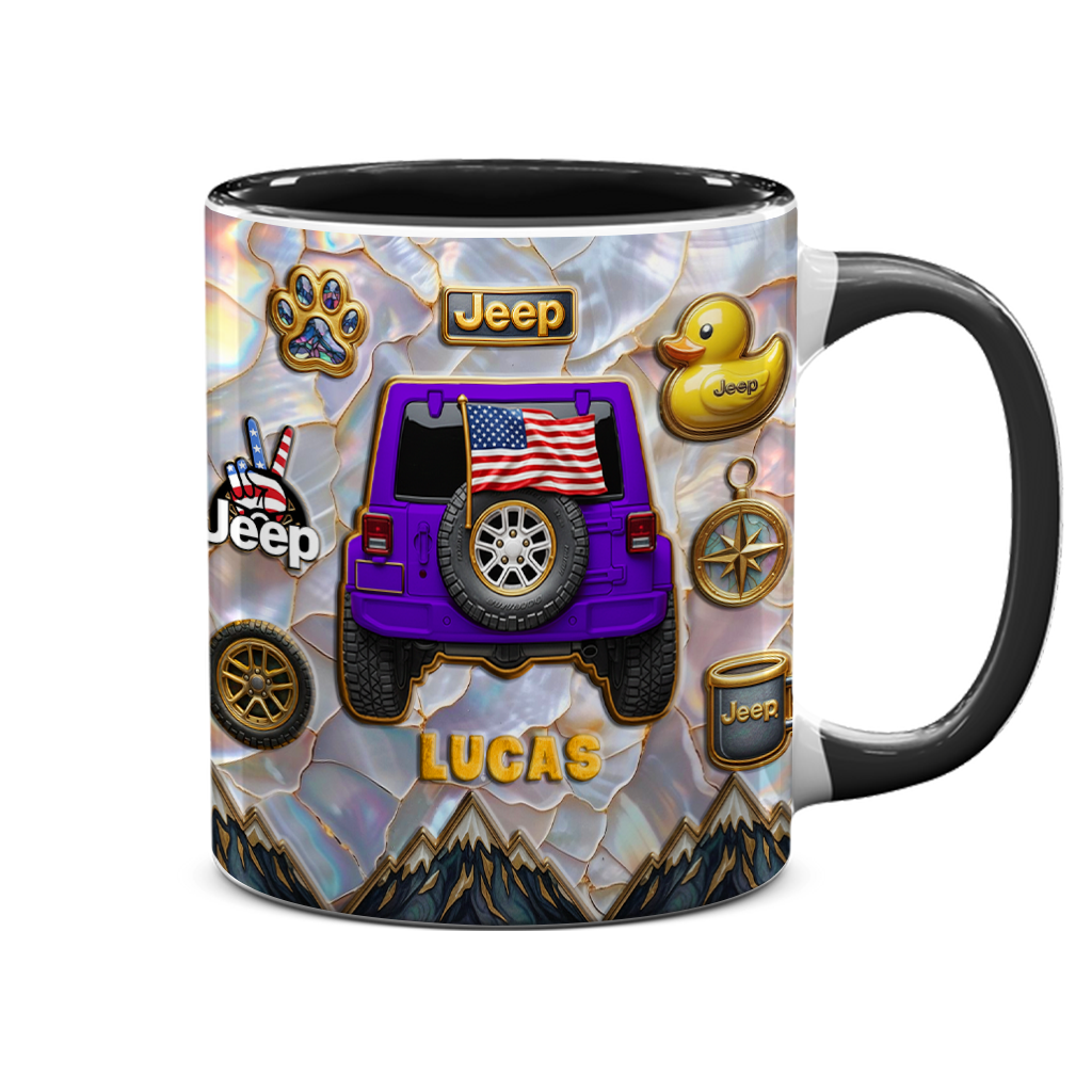 Personalized Jeep Offroad Aholic Coffee Accent Mug DN1408261653