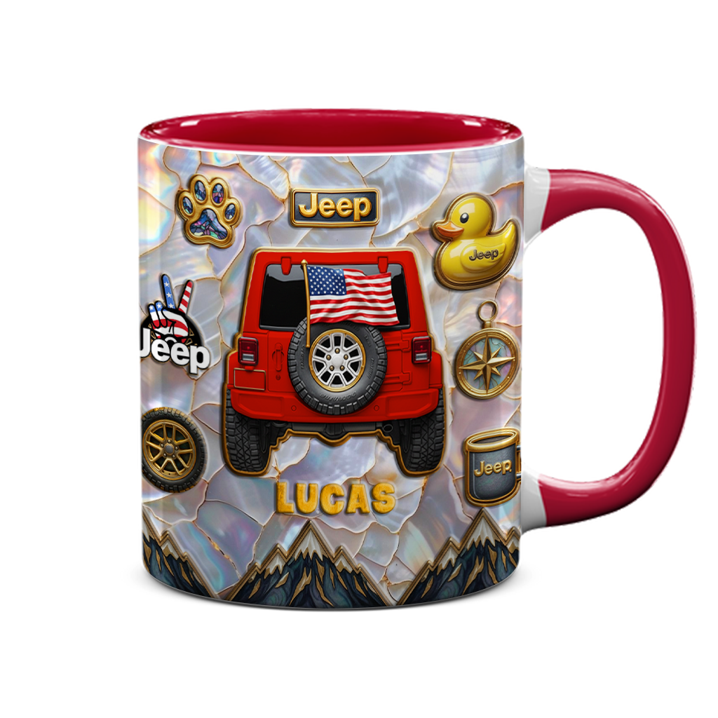 Personalized Jeep Offroad Aholic Coffee Accent Mug DN1408261653