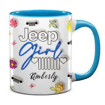 Jeep Girl Mug - Floral Personalized Coffee Accent Mug DN1408261643