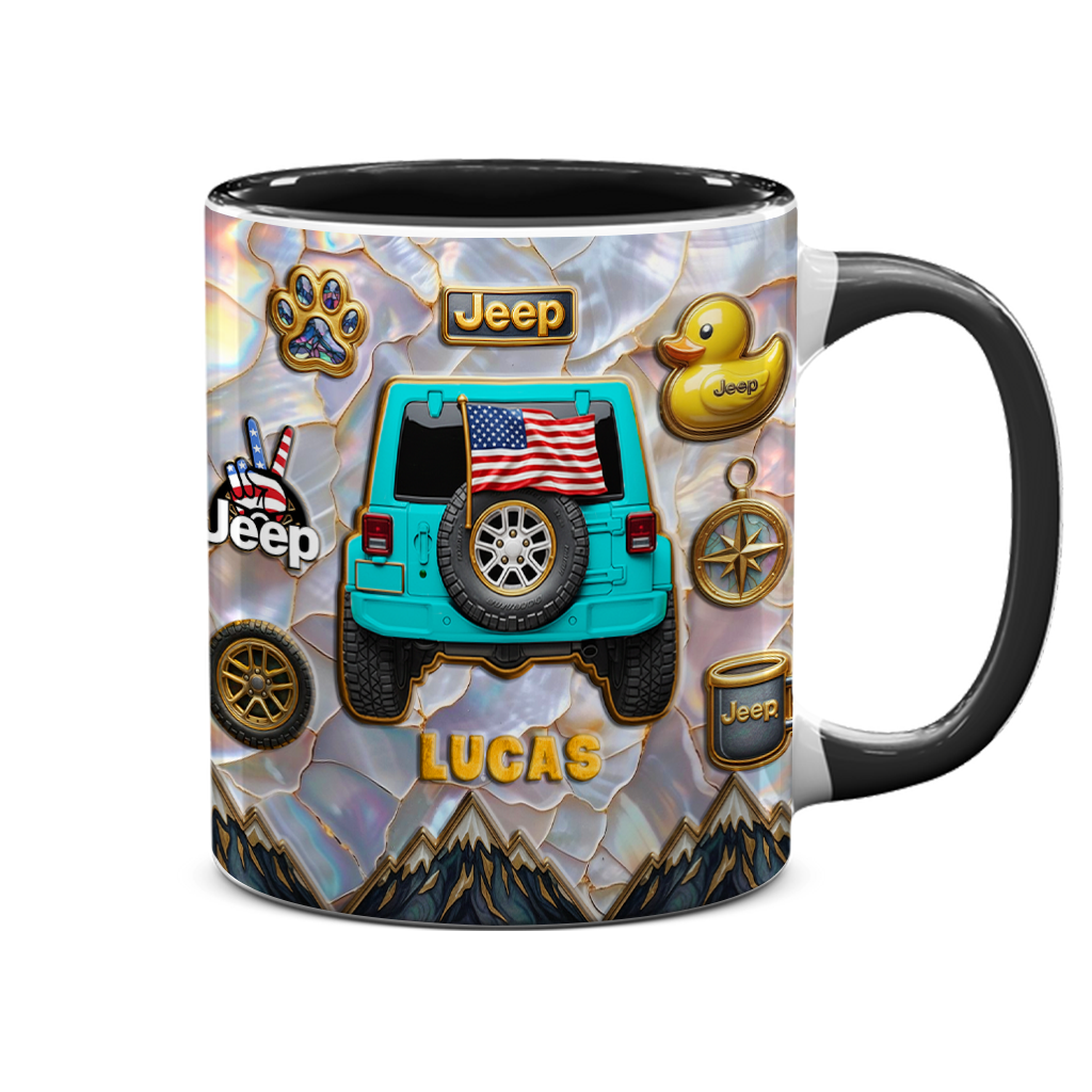 Personalized Jeep Offroad Aholic Coffee Accent Mug DN1408261653