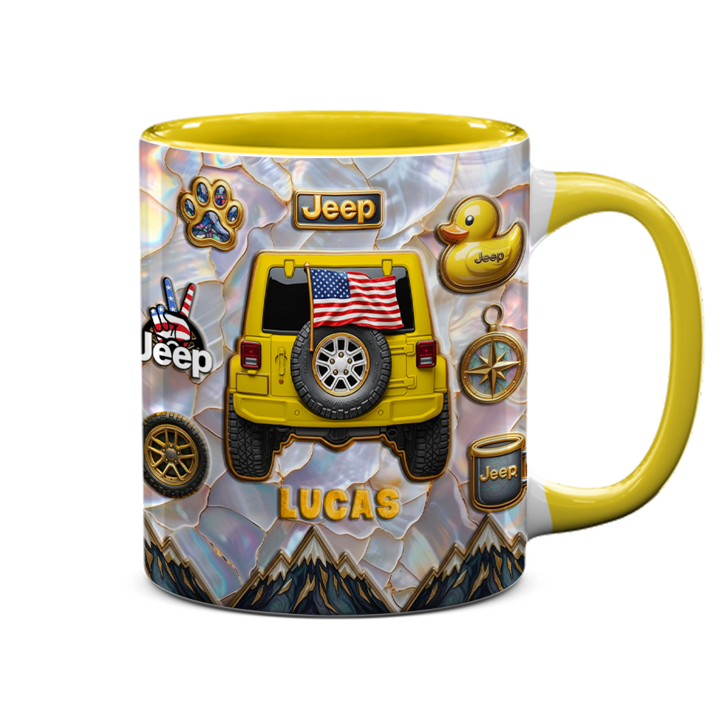 Personalized Jeep Offroad Aholic Coffee Accent Mug DN1408261653