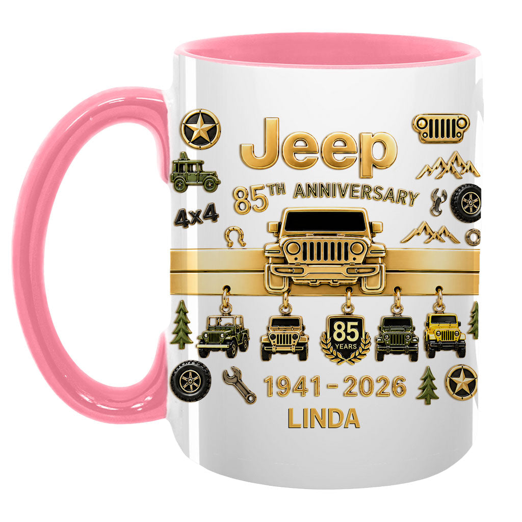 Jeep 85th Anniversary Personalized Accent Mug DN1408261641