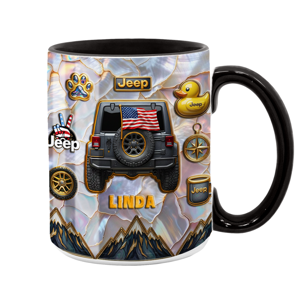 Personalized Jeep Offroad Aholic Coffee Accent Mug DN1408261653