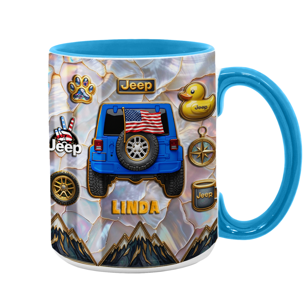 Personalized Jeep Offroad Aholic Coffee Accent Mug DN1408261653