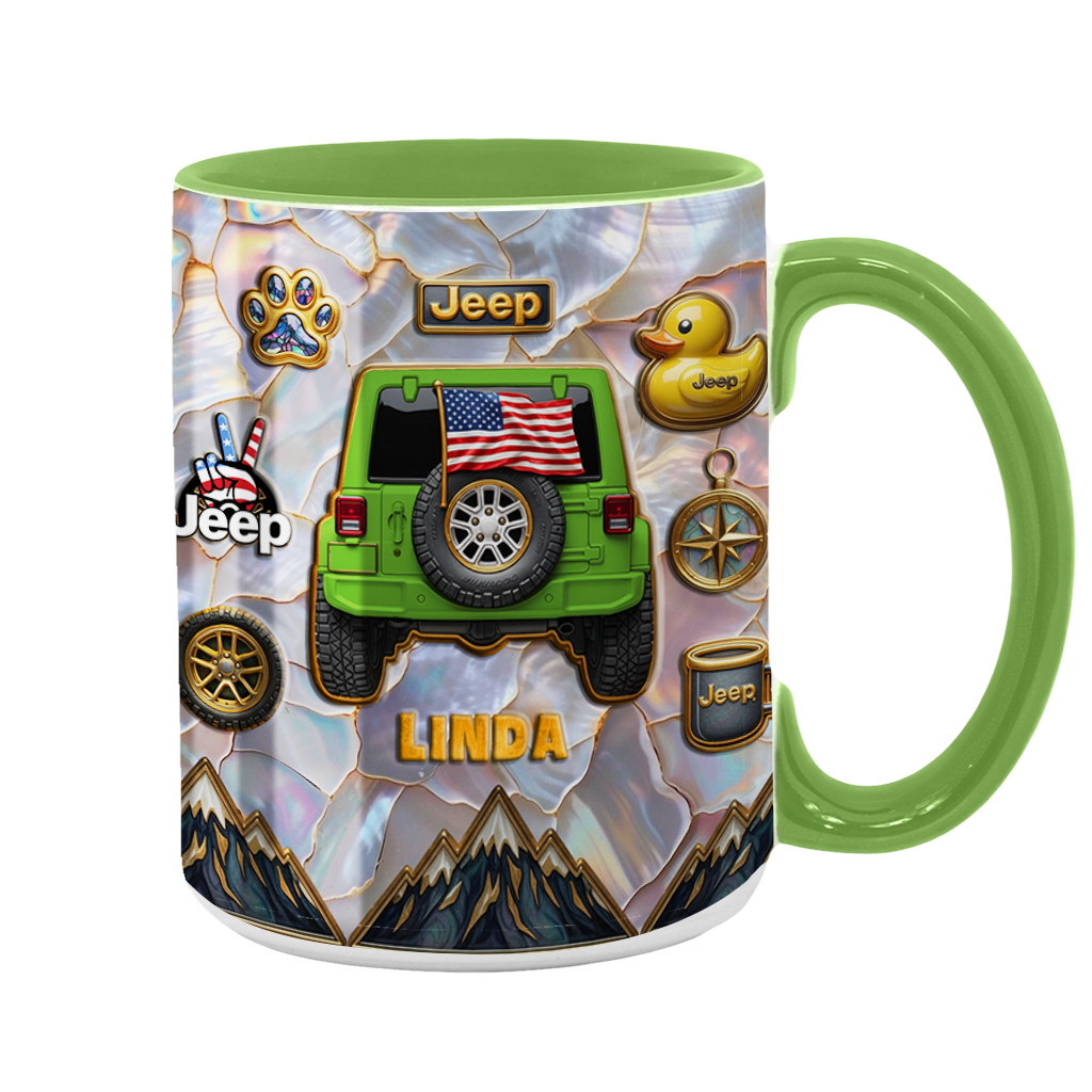 Personalized Jeep Offroad Aholic Coffee Accent Mug DN1408261653